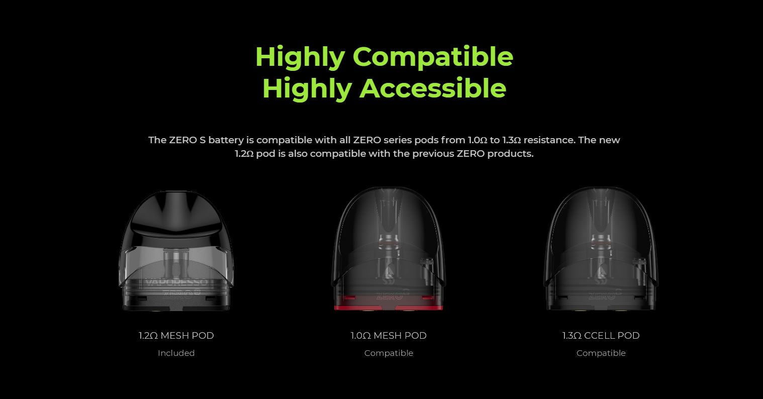 原廠正品 Vaporesso Zero S 650mAh 小煙主機 通用ZERO ZERO 2 VC蒸氣