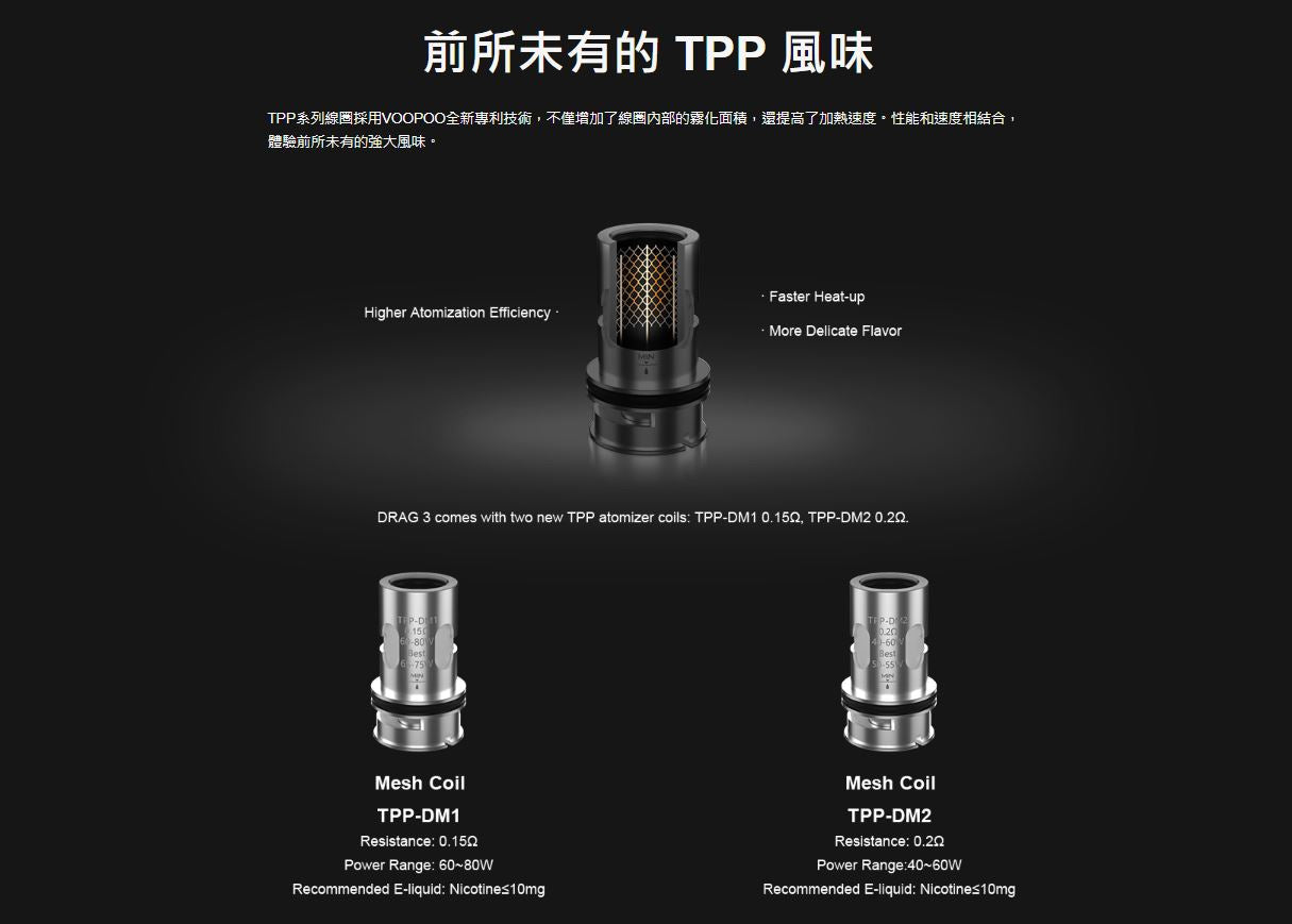原廠正品 VOOPOO DRAG 3 TPP-X Kit 177W VC蒸氣