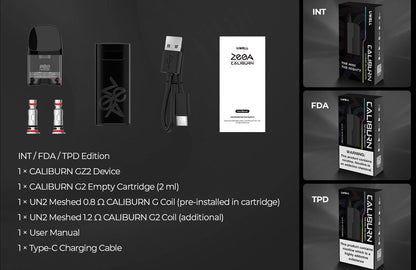 正版 Uwell Caliburn GZ2 咖哩棒GZ2 迷你尺寸 好攜帶 主機套裝 成品芯 霧化芯 空油倉 替換倉 G2 GK2 KOKO VC蒸氣