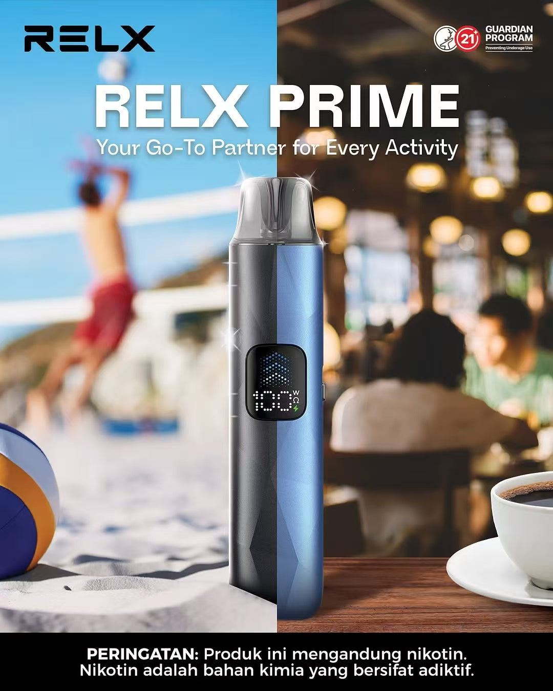 原廠正品 RELX PRIME 全球第一品牌 電子煙  主機套裝 小菸 小煙 自動智控霧化主機｜1000mAh 長效續航 - VC蒸氣