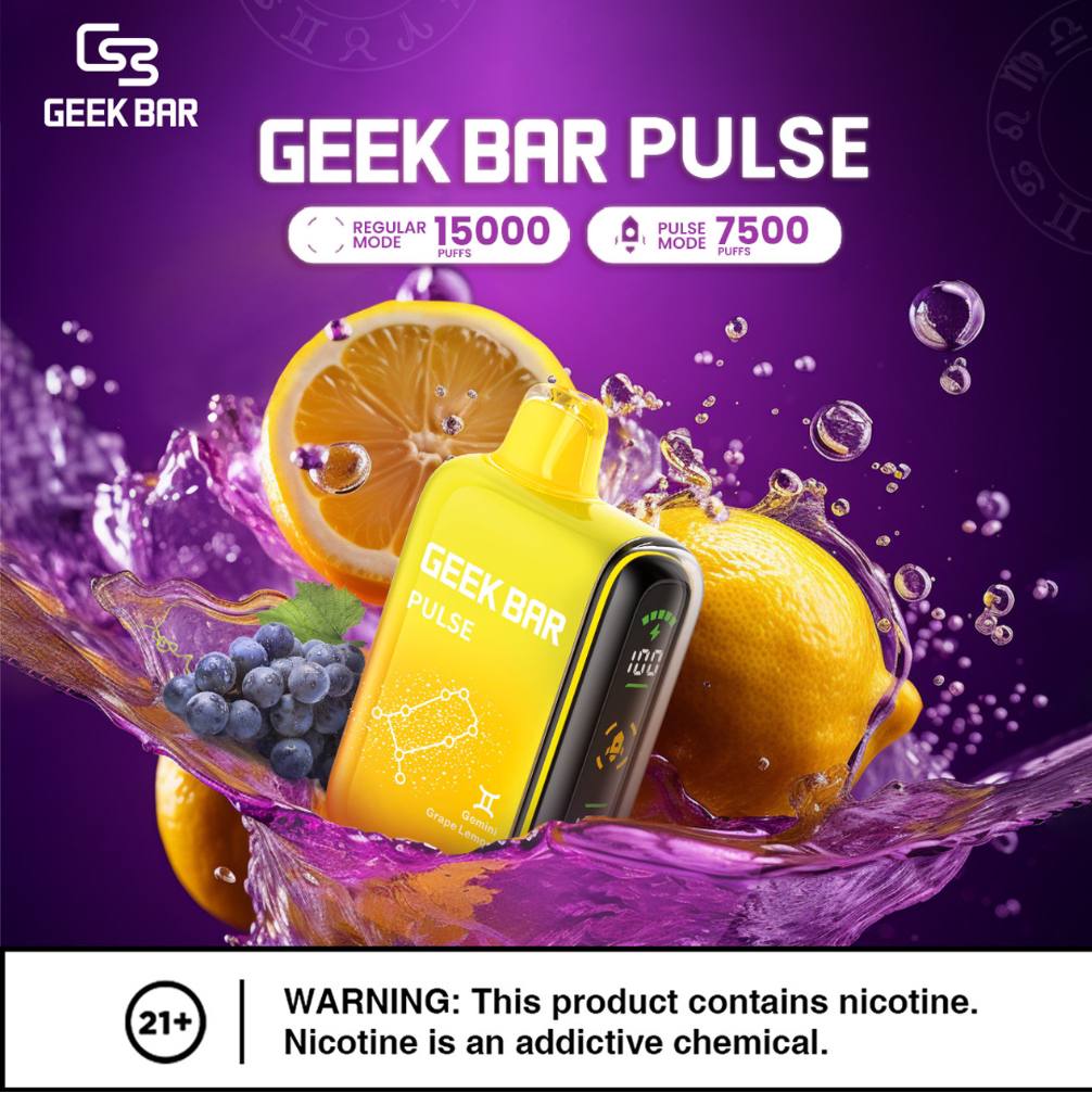 原廠正品 美國大牌 Geek Bar Pulse Vape  15000 口 現貨 一次性 拋棄式 小煙 VC蒸氣