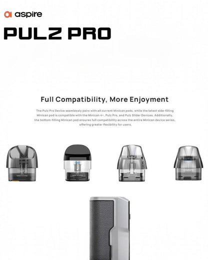 原廠正品 Aspire Pulz Pro  電子煙  小煙 注油式 大容量1400mAh Minican 5代 VC蒸氣