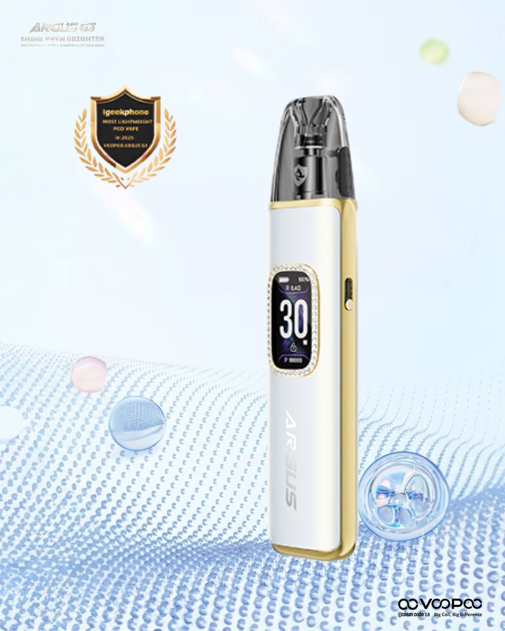 原廠正品 VOOPOO ARGUS G3 阿格斯 g3 1500mAh  大容量 電子煙 小煙 VC蒸氣