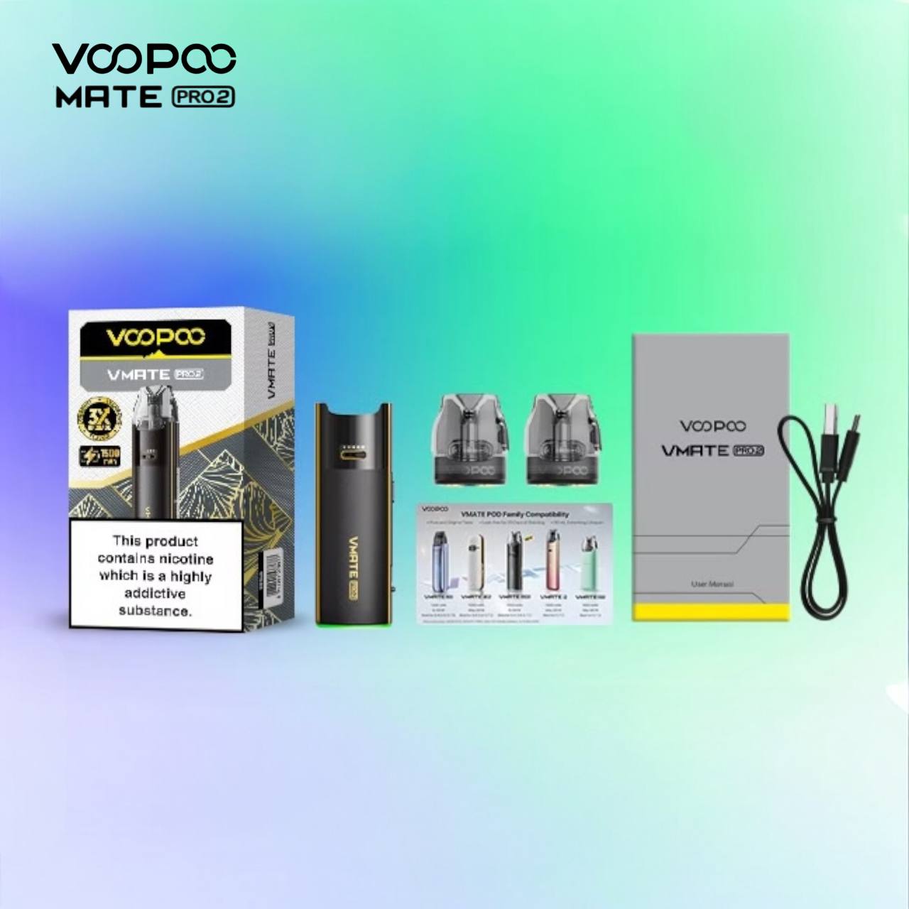 9月新品上市 原廠正品 VOOPOO Vmate Pro 2 Pod Kit 1500mAh 30W 電子煙 大小煙 老闆推薦 VC蒸氣